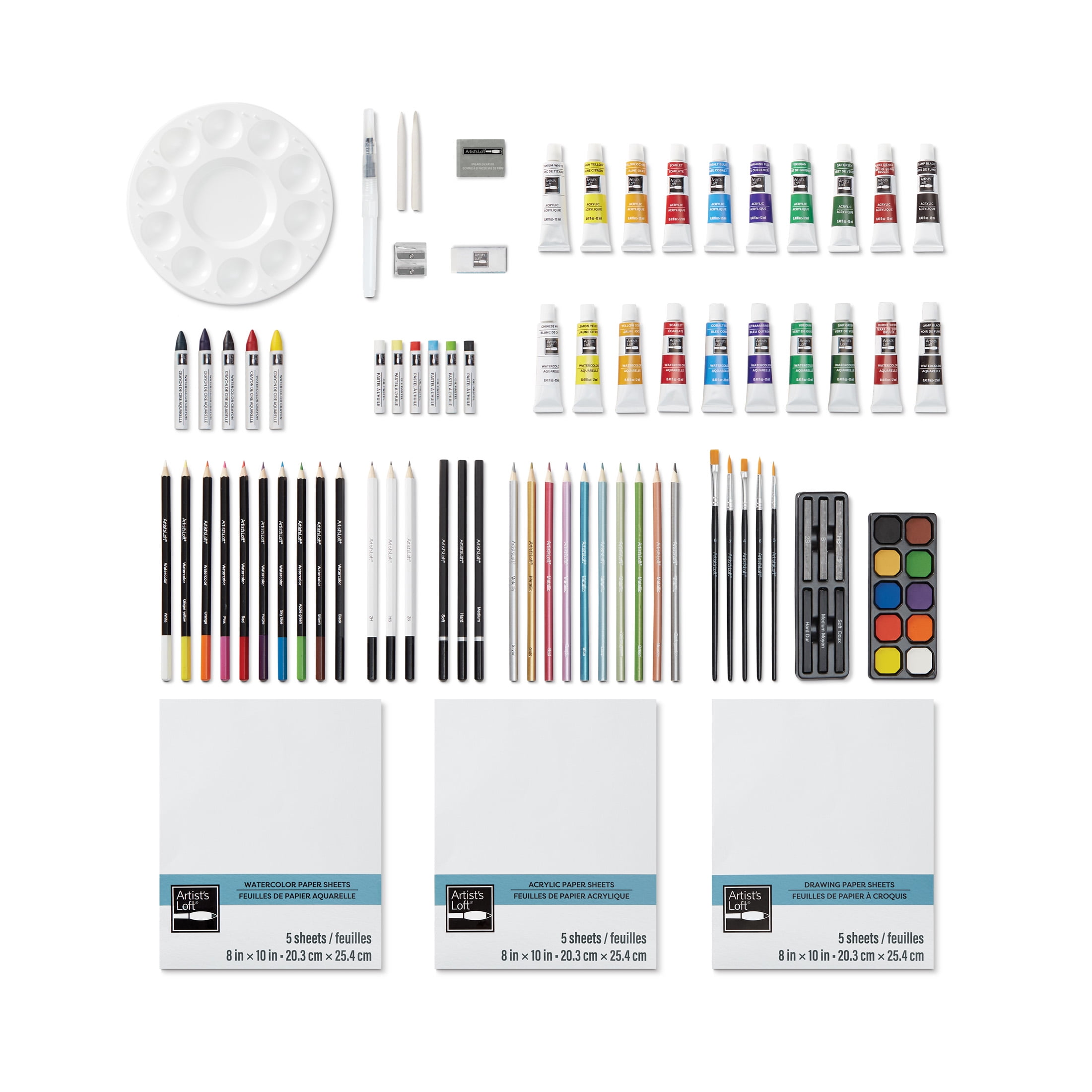 100pc. Mixed Media Art Set by Artist's Loft - Art Set for Drawing - Painting - Coloring - Arts & Crafts - 1 Pack