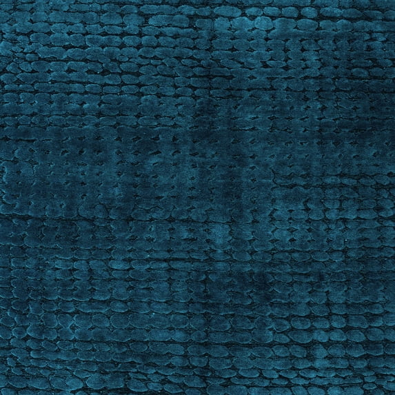 Ahgly Company Indoor Square Abstract Light Blue Modern Area Rugs, 7' Square