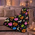 thumbnail image 6 of Spooky Fun Retro Roller Disco Halloween, Festive Halloween Scene, Warm Flannel Blanket for Living Room and Family Room, Art Lovers Halloween Gift, Festive Home Decor, 6 of 9