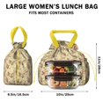 thumbnail image 5 of Pioneer Flower Floral Print Pattern Drawstring Lunch Bag Women - Drawstring Lunch Bag Insulated for Work Office - Stain-Resistant Large Lunchbags for Women with Multi-Pockets, 5 of 6