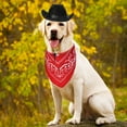 thumbnail image 2 of Dalrosia Dogs Cat Pet Cowboy Costume Cowboy Hat with Bandana Set for Halloween, Christmas, Holiday, Party, Cosplay, 2 of 7