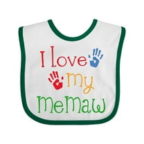 Inktastic I Love My Memaw Girls Baby Bib