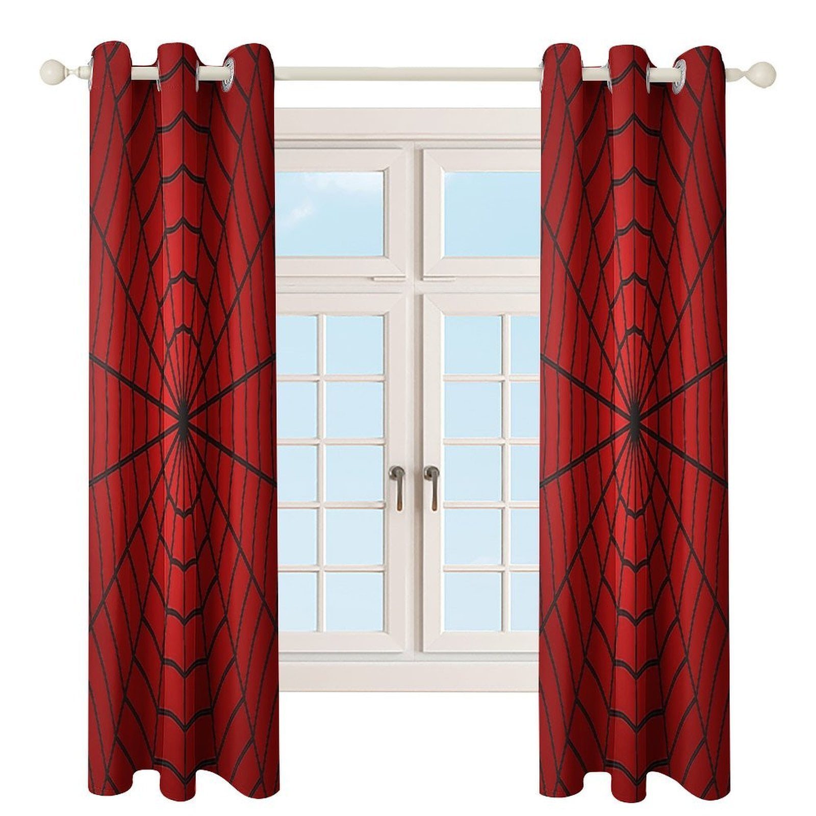 Spider Web Window Blackout Curtain 3d Printed Blackout Curtain Bedroom Living Room Hotel Window 2 Panel Shade
