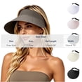 thumbnail image 3 of HONHUZH Summer Hats Womens Foldable Golf Sun Visor Hat UPF 50 Wide Brim Adjustable Summer Beach Cap, 3 of 6