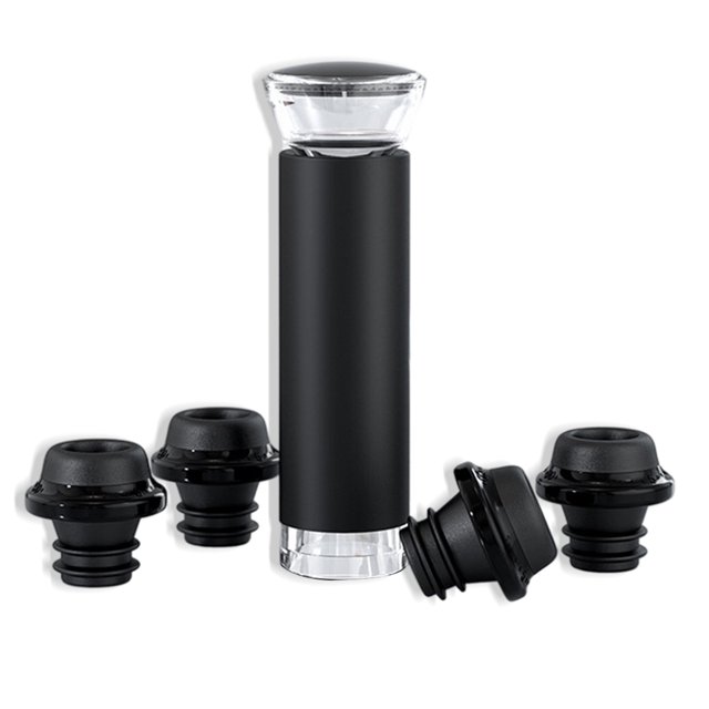 Cateissary Tapones para botellas de vino tinto espumoso al vacío, 5 piezas, corcho de champán, boquillas de mantenimiento fresco, sellador de tapa, barra Barra de herramientas Cateissary HA008995-00B