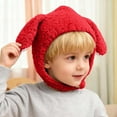 thumbnail image 2 of AWZXDE Toddler Hat Winter Baby Earflap Hat With Adorable Soft Knitted For Boys Girls Cozy Warm Baby Cap Red, 2 of 4