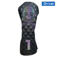 thumbnail image 1 of Golf Wood Cover Skull For Driver Fairway Hybrid Waterproof Protector Set PU Leather Soft Durable Golf Club Covers Black for Driver A, 1 of 6