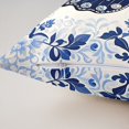 thumbnail image 2 of Manfei Vintage Butterfly Throw Pillow Covers 16x16 Set of 4, Blue Diamond Damask Pillow Cases for Couch, Baroque Flower Floral Pillow Cases, Super Cozy Room Decor, 2 of 5