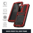thumbnail image 3 of Dteck Case for Samsung Galaxy S23 Plus,Metal Case with Tempered Screen Protector Military Rugged Heavy Duty Silicone Shockproof Full Body Tough Cover for Galaxy S23+,Red, 3 of 8