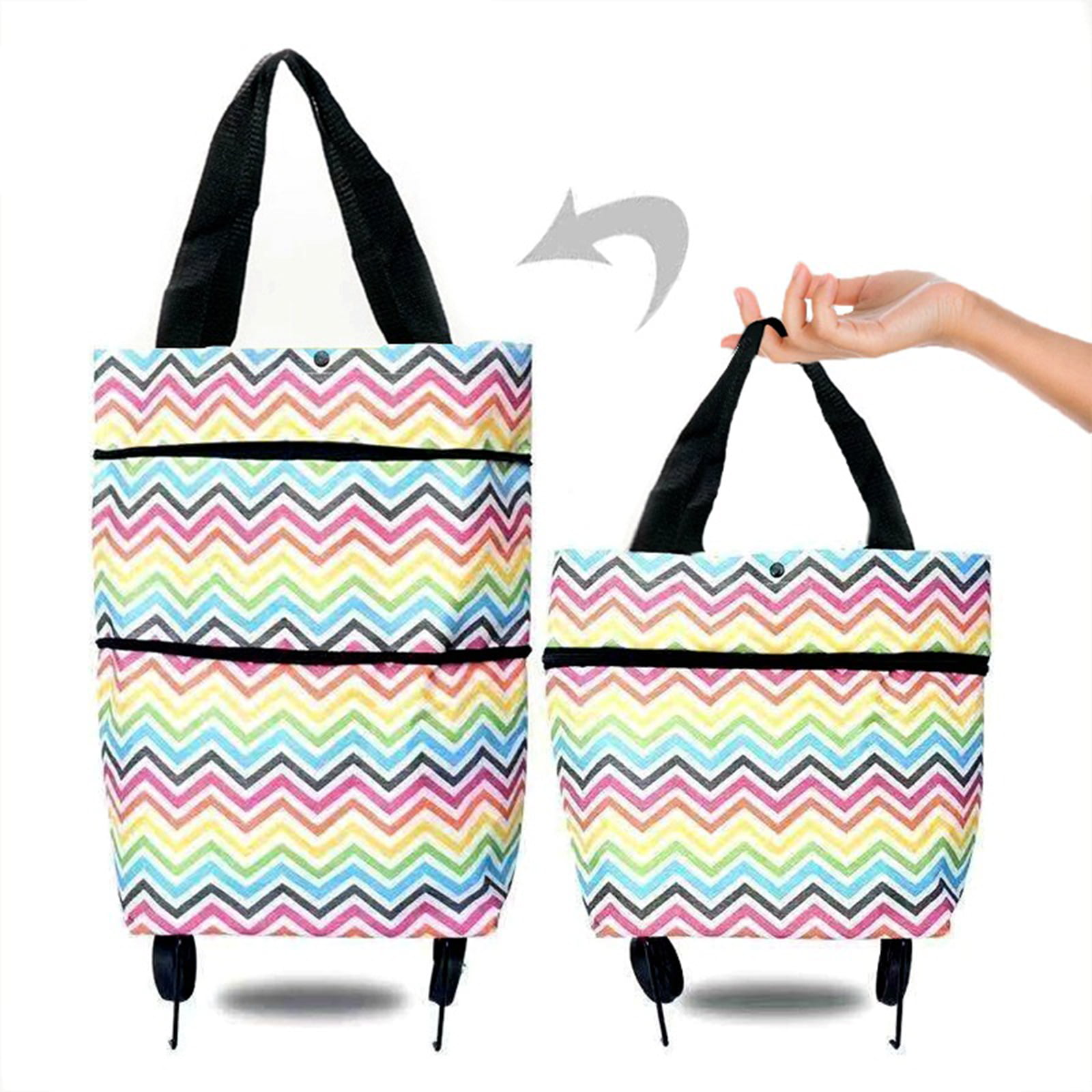 Details about   Foldable Buy Vegetables Bag Portable Shopping Trolley Case Pull Cart with Wheels 