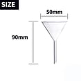thumbnail image 4 of 4Pcs with Approx. 60° Angle Practical Short Stem Clear Home Kitchen Use Borosilicate Glass Funnels Filling Funnels Glass Funnel Set Laboratory Accessories 4PCS, 4 of 8