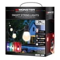 thumbnail image 2 of Monster Smart Weather Resistant Sound Reactive Multicolor 24 ft String Lights, 12 LED Lights, Wifi Mobile App & Voice Control, RGB + IC Flow, Corded Electric, 2 of 7