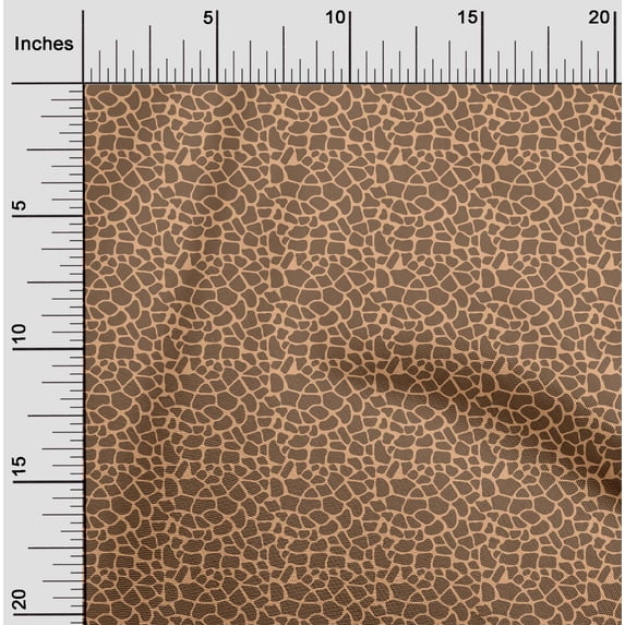oneOone Cotton Silk Brown Fabric Giraffe Animal Skin Craft Projects Decor Fabric Printed By The Yard 42 Inch Wide