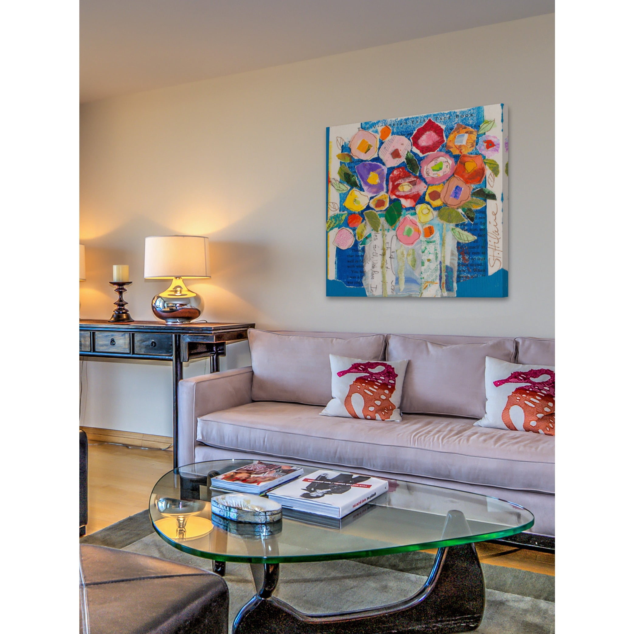 "Floral Composition" Painting Print on Wrapped Canvas