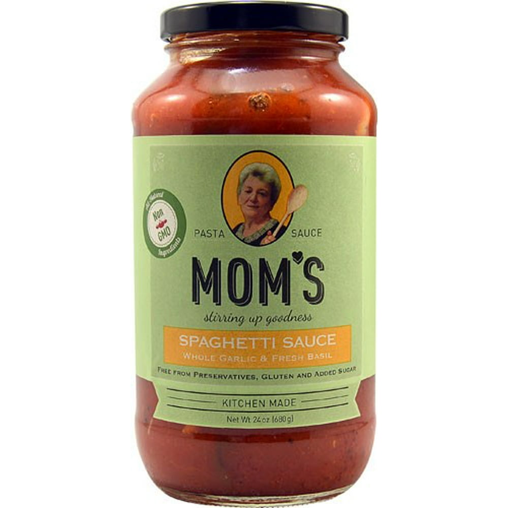 Mom's Spaghetti Sauce, Whole Garlic & Fresh Basil, 24 Oz