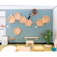 thumbnail image 6 of MYZOO Busycat Floating Hexagon Wall Mounted Cat Shelf Bed w/ Openings, Pine (2 Pack), 6 of 13