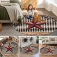 thumbnail image 5 of Texas Star Farmhouse Round Area Rug 7Ft Washable Circle Rugs for Dorm Laundry Room, Rustic Black Plaid Berry Wooden Non-Slip Carpet Floor Mats Indoor Outdoor Carpet Runner Aesthetic Home Decor, 5 of 8