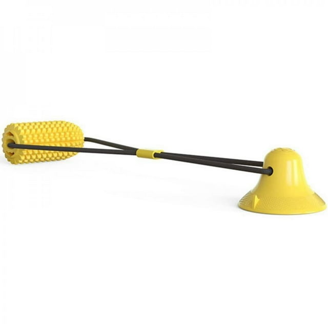 MesaSe Dog Toys Pet Sucker Molars Interactive Suction Cup Corn Elastic Ropes Tooth Cleaning Chewing Squeaky Rope Toothbrush