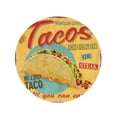 thumbnail image 2 of SIDONKU 60 inch Round Beach Towel Blanket Aged Vintage Tacos Metal Sign Beef Cheese Chili Cook Travel Circle Circular Towels Mat Tapestry Beach Throw, 2 of 2