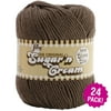 Lily Sugar 'N Cream Yarn - Solids Super Size 24/Pk-Warm Brown