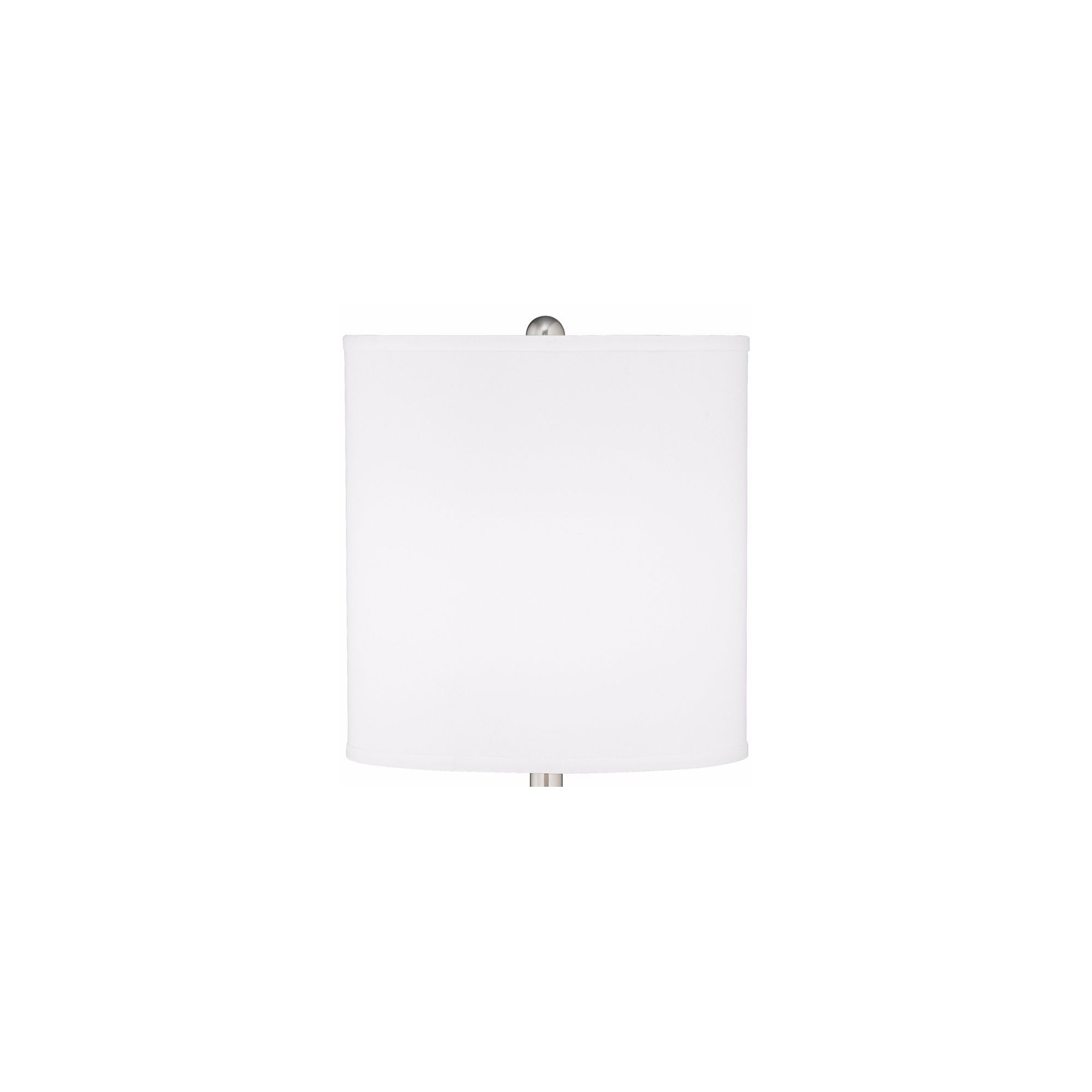 Possini Euro Design Modern Buffet Table Lamp 32" Tall Brushed Nickel Metal Gourd White Fabric Cylinder Shade for Living Room House Dining Entryway