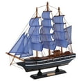 thumbnail image 3 of Mediterranean Pirate Ship Sailboat Wood Model Decorative Nautical Decor #1, 3 of 8