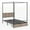 Style B,Brown+Black, variant on PAPROOS Full Size Canopy Bed Frame, Upholstered Bed Frame with Metal Slats, Metal Platform Bed with 2 Storage Drawers, No Box Spring Needed, Gray(Curtain, Mattress Not Included)