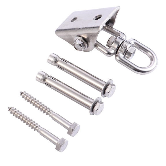 WHAMVOX  360° Ratation Swing Hanger Strong Hanging Hammock Hook Heavy Duty Brackets Silver
