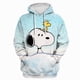 thumbnail image 3 of Sudadera con capucha holgada de manga larga con cuello redondo y estampado de dibujos animados de Snoopy para mujer para otoño e invierno, 3 of 5
