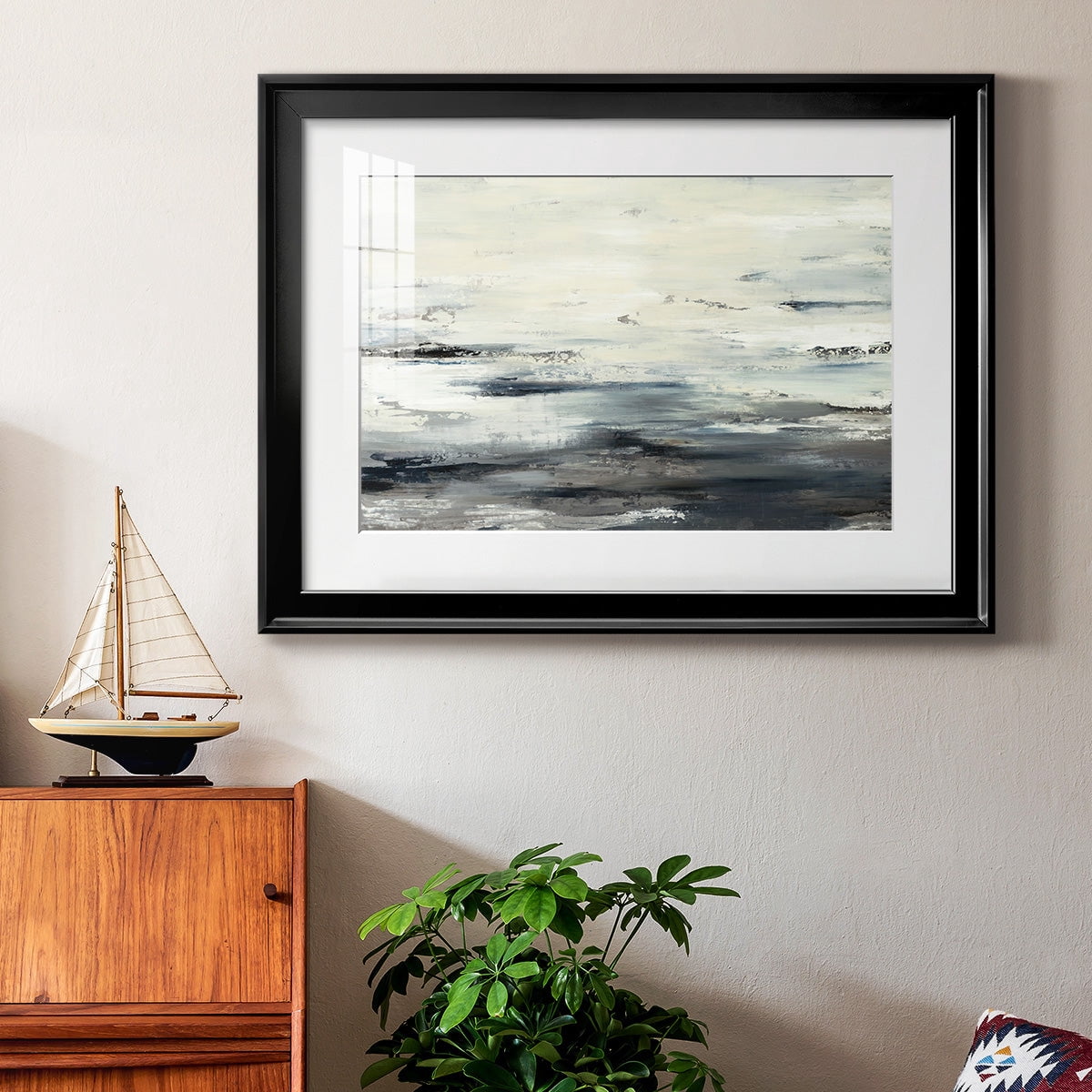 On The Stormy Seas Premium Framed Print - Ready to Hang