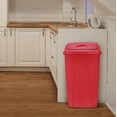 thumbnail image 5 of Mainstays 13 Gallon Trash Can, Plastic Swing Top Kitchen Trash Can, Red, 5 of 8