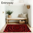 thumbnail image 3 of ODIKA 5'x7' Machine Washable Non-Slip Area Rug, Grinning Visage Spiral Decorative High Traffic Rug, Black, 728144, 3 of 5