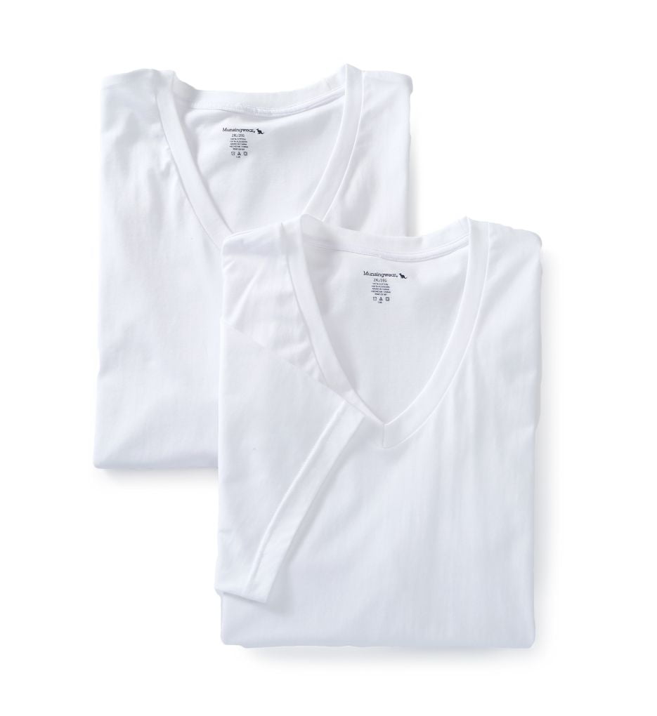mw52X Munsingwear Big Man V Neck 2-Pack 2XL/White mw52X Munsingwear Big Man V Neck 2-Pack 2XL/White