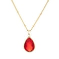 thumbnail image 4 of Silvertone September Sapphire Blue Birthstone Teardrop Necklace, 4 of 11