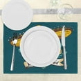 thumbnail image 3 of Ambesonne Skull Place Mats Set of 4, Mexican Hat, Standard Size, Petrol Blue Turquoise, 3 of 6
