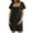Black, variant on Timegard House Dresses for Women with Pockets Short Sleeve Square Neck Loose Comfy Pjs Shirts Dress