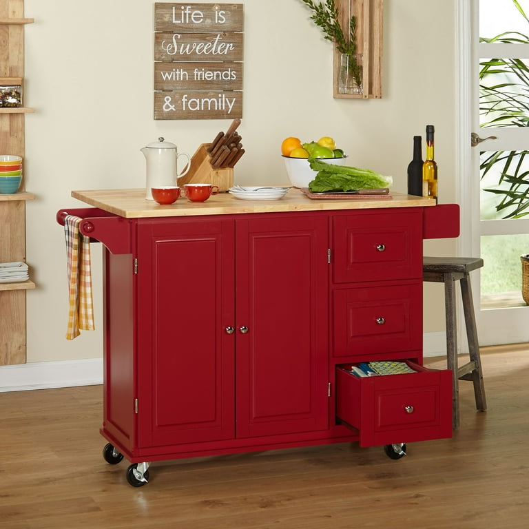 Thatcher Kitchen Cart Red Walmart