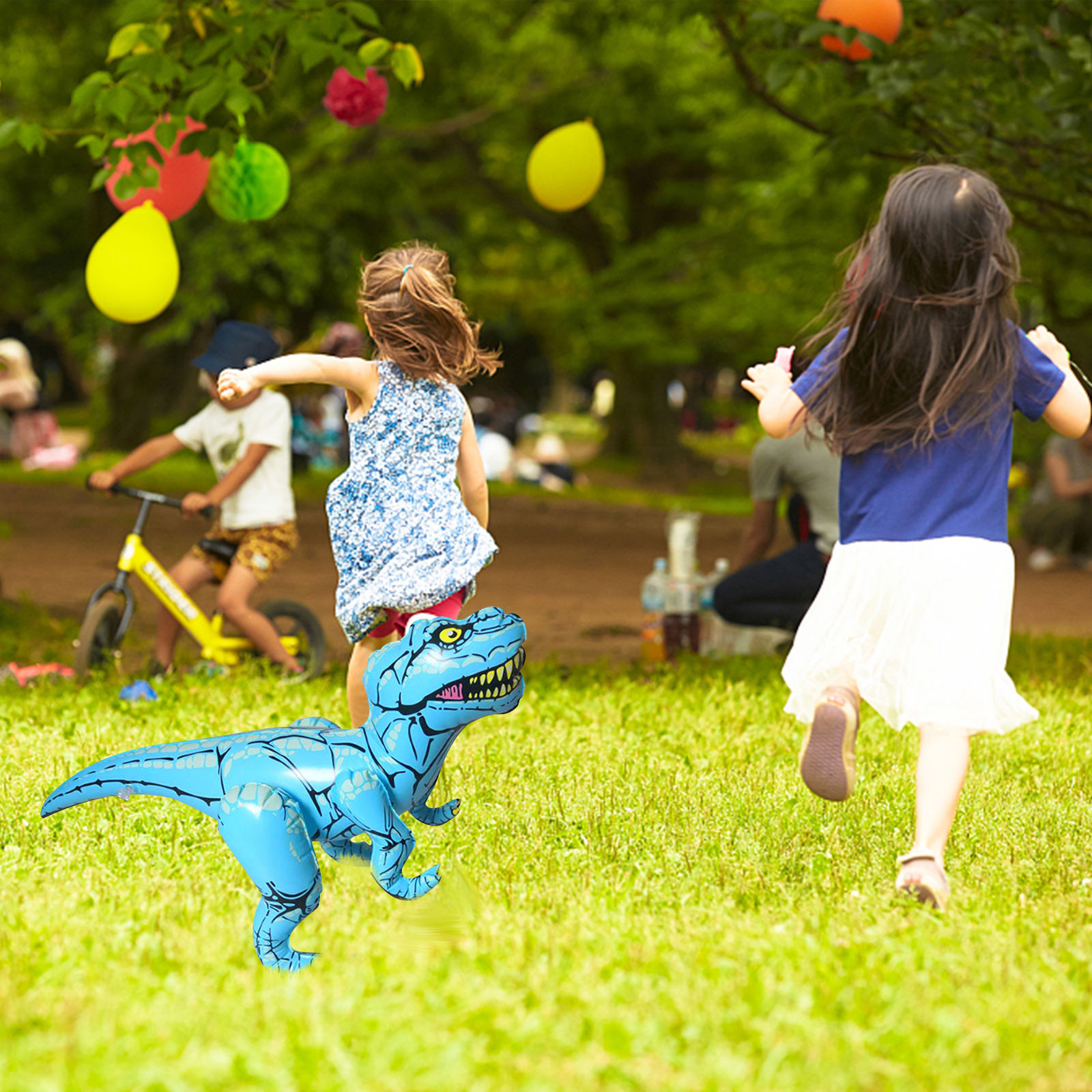 PVC Inflatable Dinosaur Children's Birthday Theme Party Layout