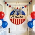 thumbnail image 7 of Patriotic Wreaths For Front Door, Independence Day Decorations, Patriotic Outdoor Decor Wooden Patriotic Wreath with Welcome Sign, Yard & Front Door Decor, 7 of 7