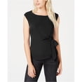 thumbnail image 1 of maison Jules Blouse à Enfiler avec Nœud devant pour Femmes, Noir, Très Petit, 1 of 1