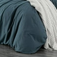 thumbnail image 5 of Chezmoi Collection Solid China Blue 100% Cotton Duvet Cover Set King Size, 3-Piece Luxury Soft Breathable Smooth Cooling 250TC Cotton Twill Comforter Cover with Button Closure, 5 of 9