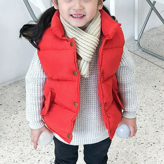 Herrnalise Girls Puffer Vest Kids Zip Up Padded Gilet Winter Quilted Jackets Fashion Outwear(3Y-9Y)