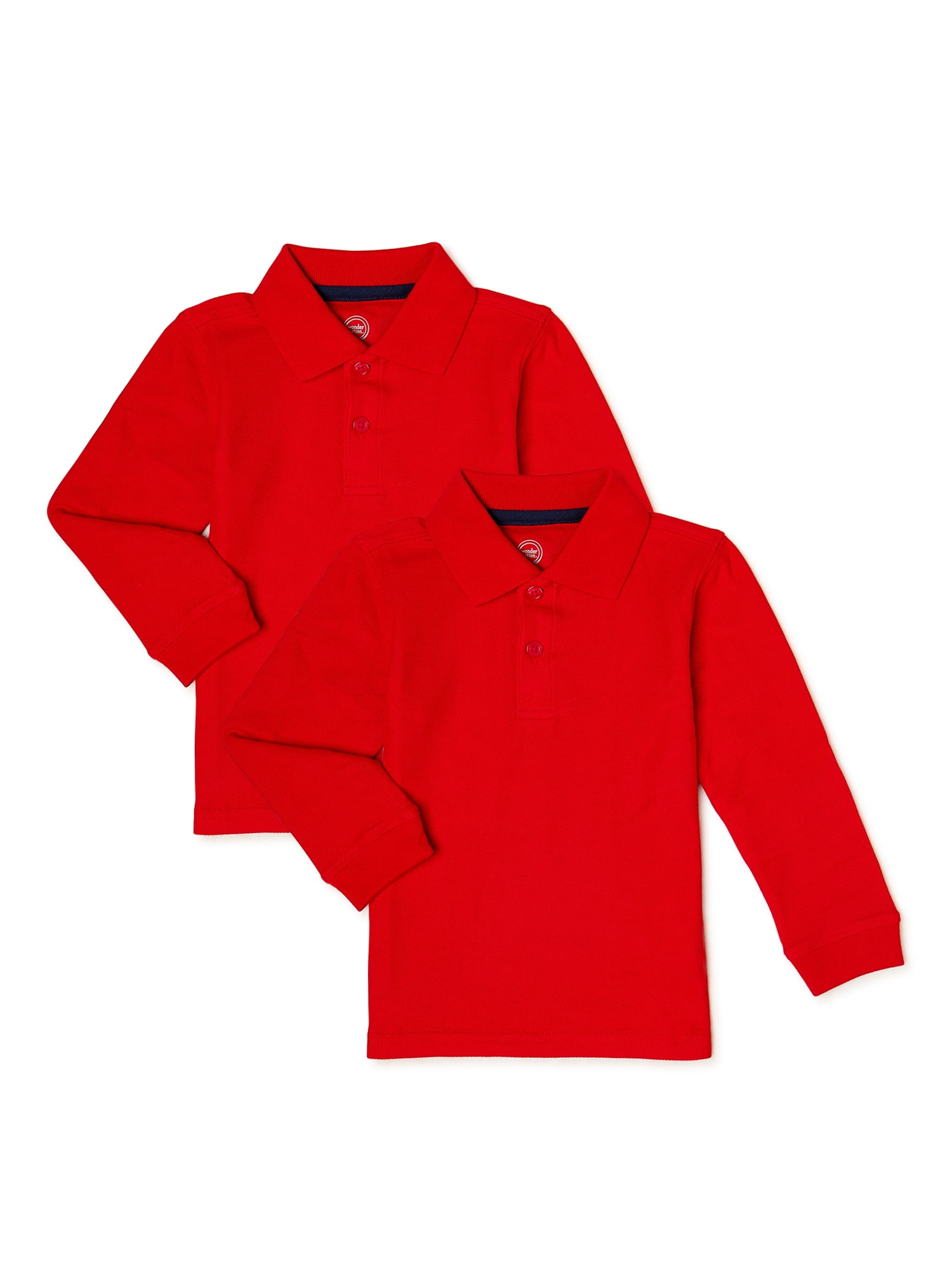 Buy Wonder Nation Toddler Boys School Uniform Long Sleeve Pique Polo