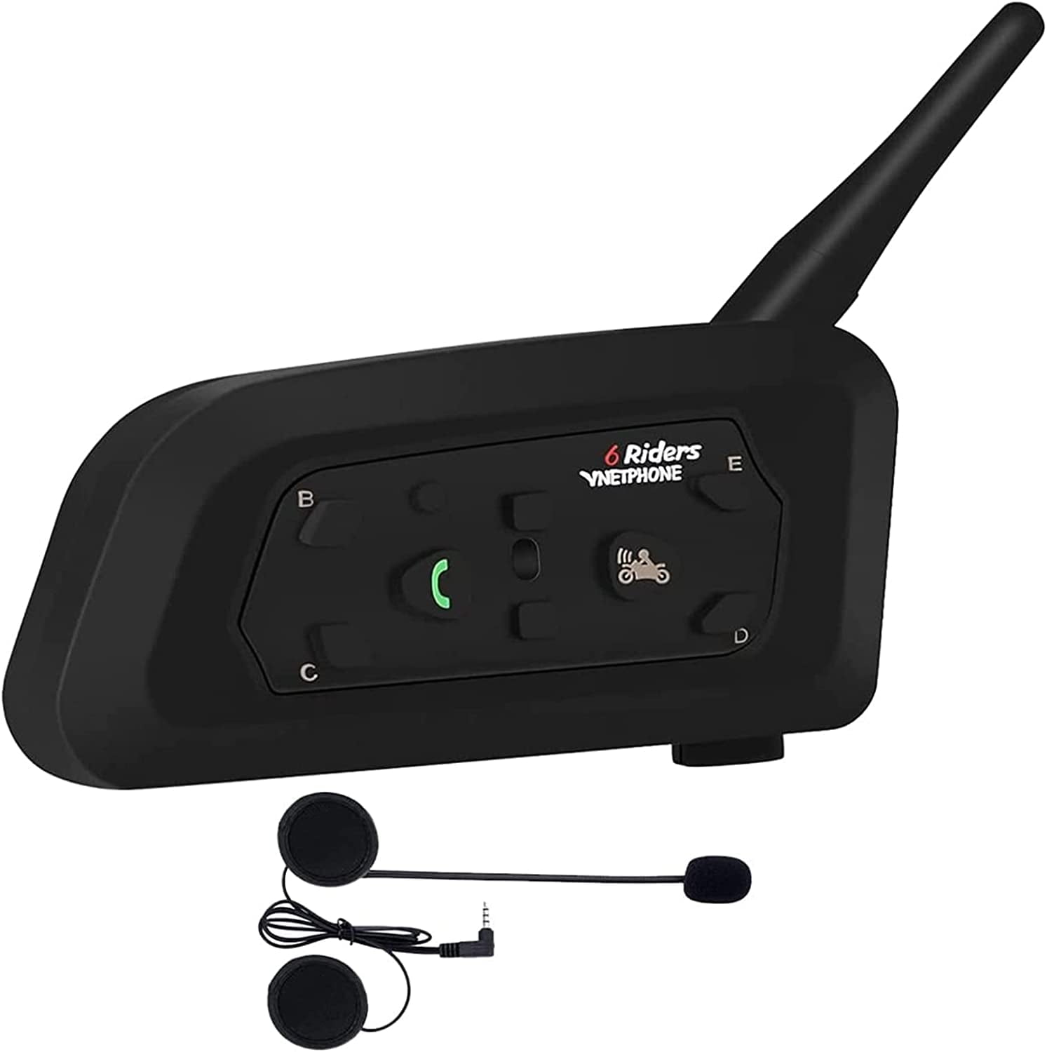 Intercom Moto Bluetooth 6 Rider, Bluetooth 2 Helmet Headset