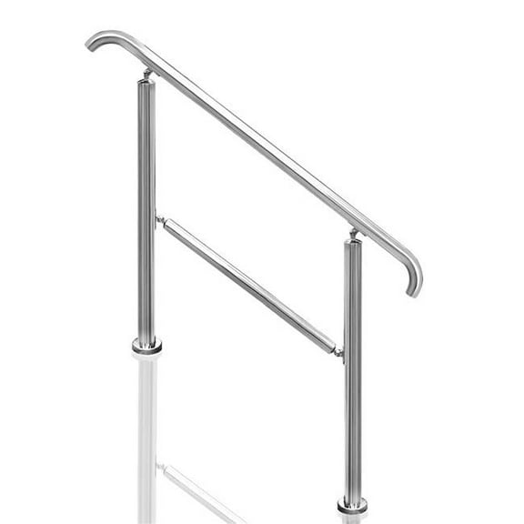STP214120H Gen2 Step Above Handrail, Silver
