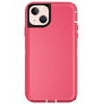 thumbnail image 3 of For Apple iPhone 13 Mini 5.4 inch Heavy Duty Defender Armor Hybrid Case Cover With Clip Pink/White, 3 of 4