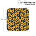 thumbnail image 2 of Kdxio Sunflowers Funny Coasters,4 Pcs Leather Coasters,Housewarming Gifts,Protect Furniture from Water Marks Scratch and Damage, 2 of 8