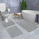 thumbnail image 5 of Juego de 4 alfombras de baño de espuma, alfombras para el baño, tapetes para el inodoro, suaves y cómodas, absorción de agua, antideslizantes gruesas, lavables a máquina, más fáciles de secar, gris os, 5 of 7