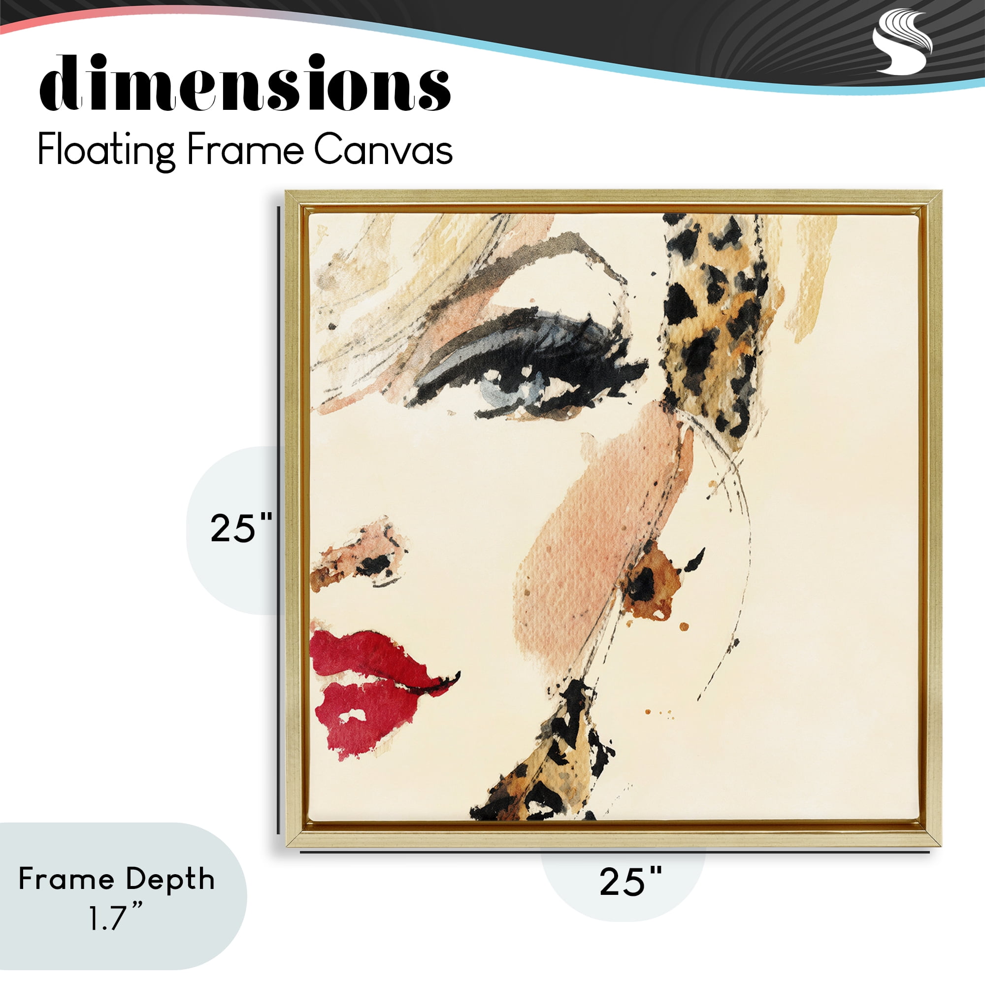 Stupell Industries Crimson Enigma Lipstick Gold Framed Floater Canvas Wall Art, design by Svetlana Aleynikova