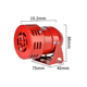 thumbnail image 3 of Sirena de alarma potente para exteriores de 220 V, 110 dB, sirena de alarma con motor rojo, bocina de metal, alarma industrial para barcos de 40 W, 3 of 3